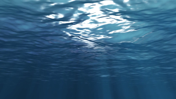 Kék víz alatti nyári háttér napsugarak - Felvétel, videó