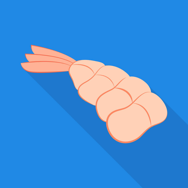 Isolated object of prawn  and creature  logo. Collection of prawn  and fresh  stock vector illustration. - Vektor, Bild