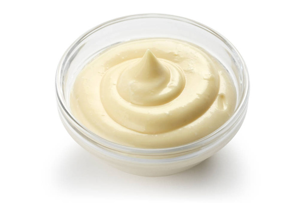 homemade mayonnaise on white background  - Photo, Image