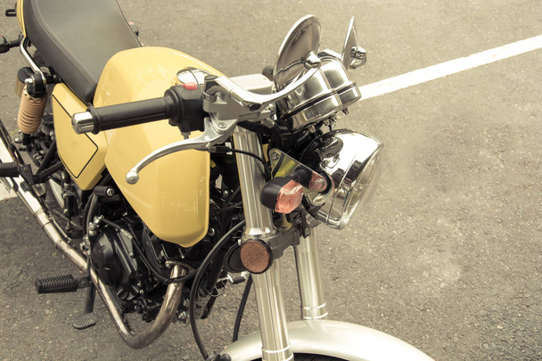 vintage μοτοσικλέτα λεπτομέρεια, vintage τόνο - Φωτογραφία, εικόνα