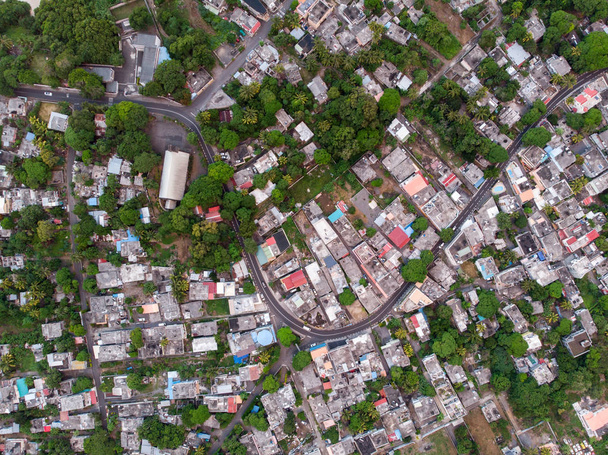 Trou d'Eau Douce, Mauritius Aerial drone foto, februari 2019 - Foto, afbeelding