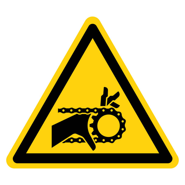 Hand Entanglement Chain Drive Symbol Sign Izolált fehér háttér, vektor illusztráció - Vektor, kép