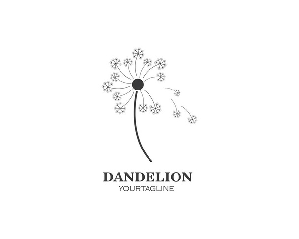 dandelion ícone logotipo da flor
 - Vetor, Imagem