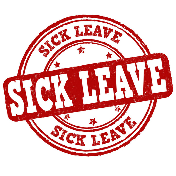 Sick leave sign or stamp - Vector, Image