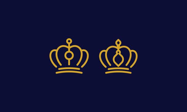 linea corona arte logo icona vettoriale
 - Vettoriali, immagini