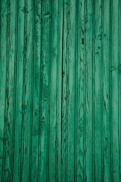 Assi di legno indossati in una vecchia porta verde
 - Foto, immagini