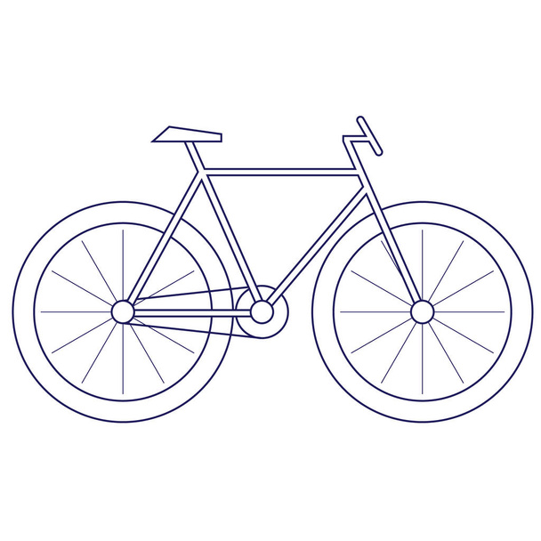 Bicycle geometric illustration isolated on background - Vector, Image