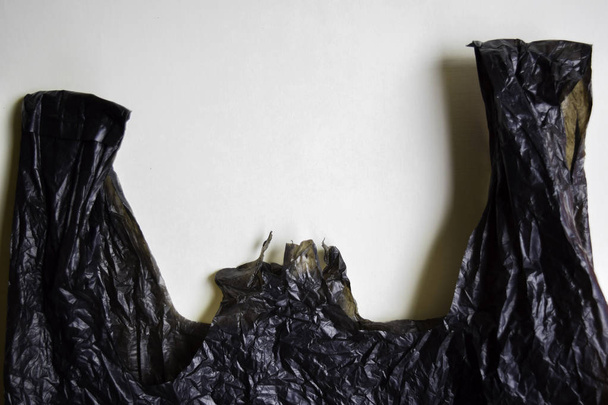 Sano ei muovipussit - Ei enää Muovi Concept eristetty valkoinen tausta
 - Valokuva, kuva