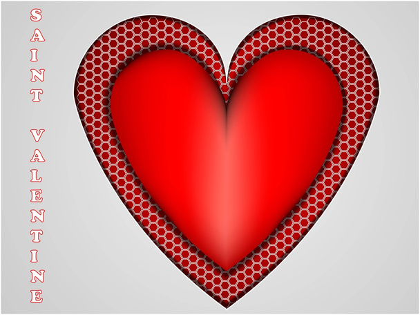 Fundo abstrato o coração vermelho do dia dos namorados
 - Vetor, Imagem