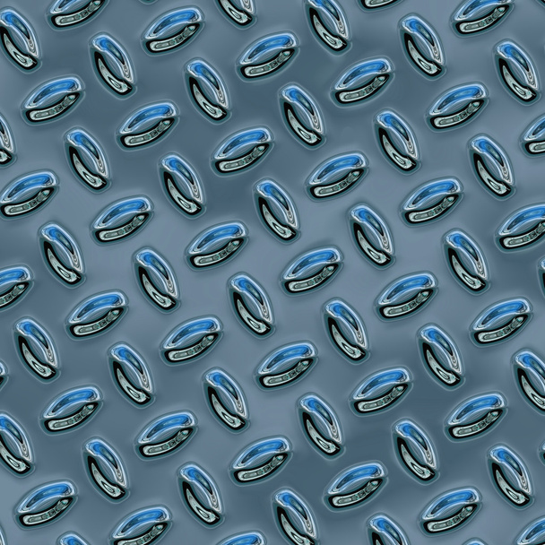 Background of a blue metallic floor with a pattern - Fotoğraf, Görsel