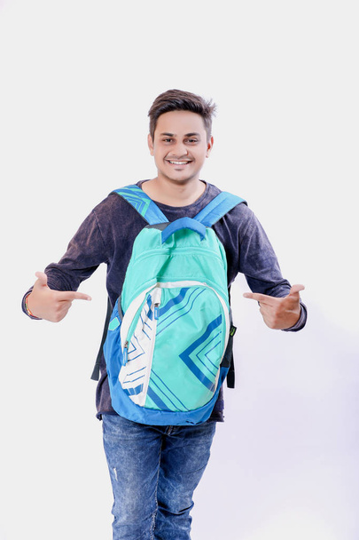 indian collage student with bag - Фото, зображення