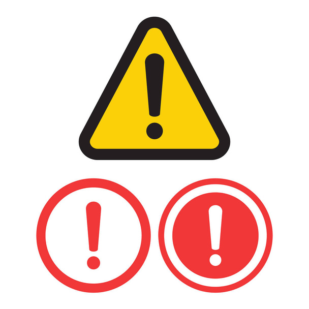 Warning attention sign. Danger sign design. Caution error icon   - Vector, imagen