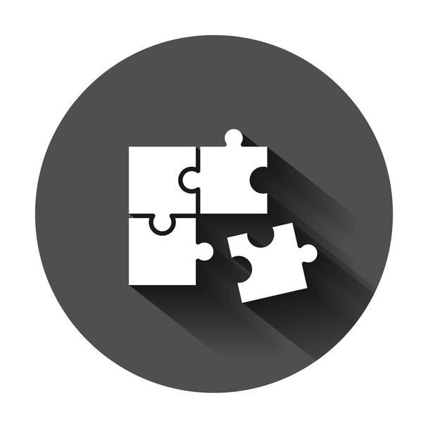 Puzzle compatible icon in flat style. Jigsaw agreement vector il - Vector, Image