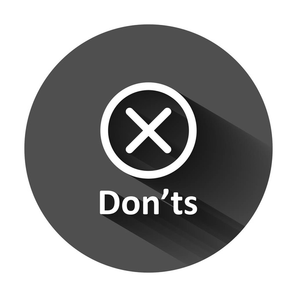 Don 't sign icon in flat style. В отличие от векторной иллюстрации на bl
 - Вектор,изображение