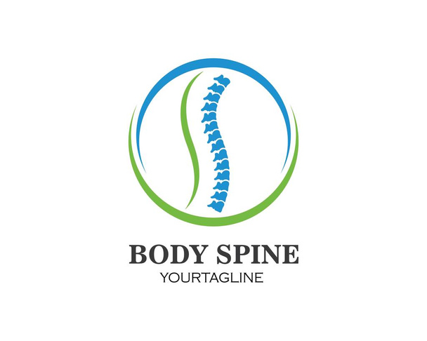 Simbolo diagnostica spinale logo modello illustrazione vettoriale - Vettoriali, immagini