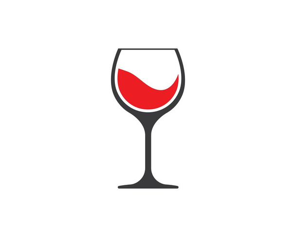 wine glasses toasting logo icon vector  - Vector, Image