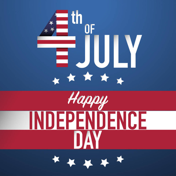 4. Juli glücklicher Unabhängigkeitstag USA - Vektor, Bild