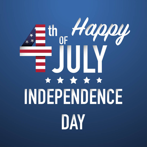 negyedik július boldog függetlenség napja USA - Vektor, kép