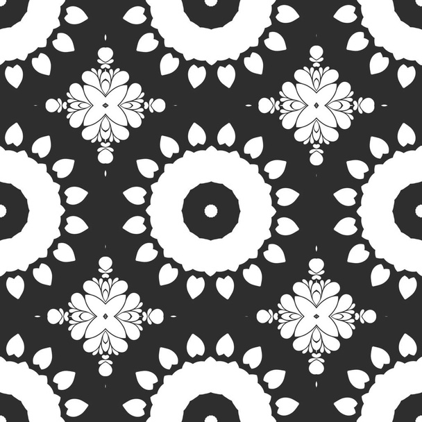 black and white abstract seamless background - Foto, afbeelding