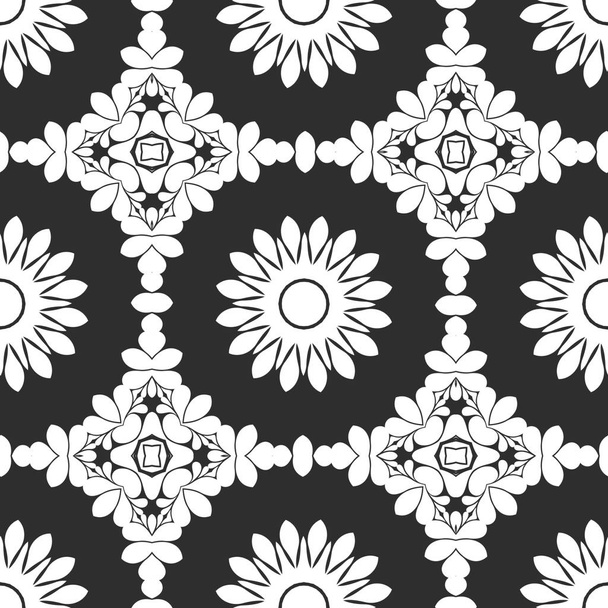black and white abstract seamless background - Photo, Image