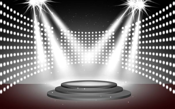 white light on the stage - Vector, Image