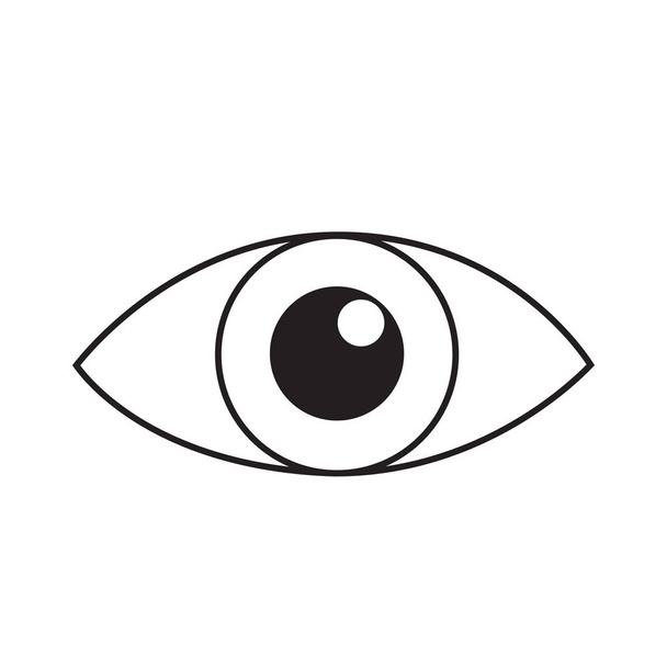 Icône de ligne des yeux vecteur isolé sur blanc
 - Vecteur, image