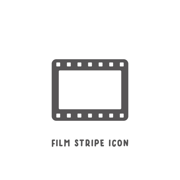 Film stripe icon simple flat style vector illustration. - Vector, Image
