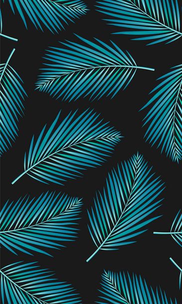 Seamless pattern with palms leaf - Vecteur, image