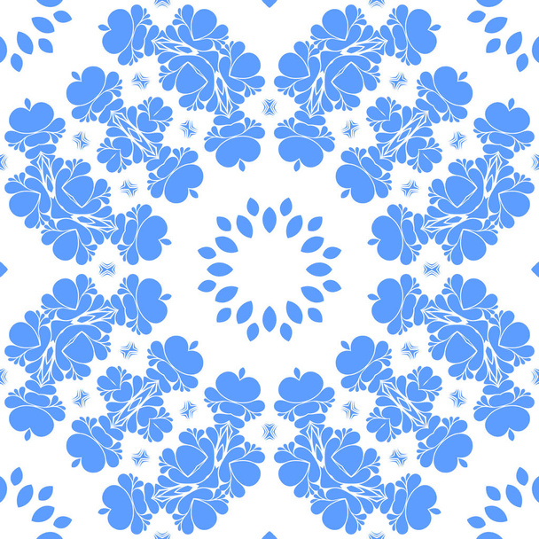 modré a bílé abstraktní bezešvé pozadí - Fotografie, Obrázek