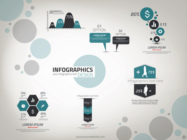 Infographics Design template. Vector - ベクター画像