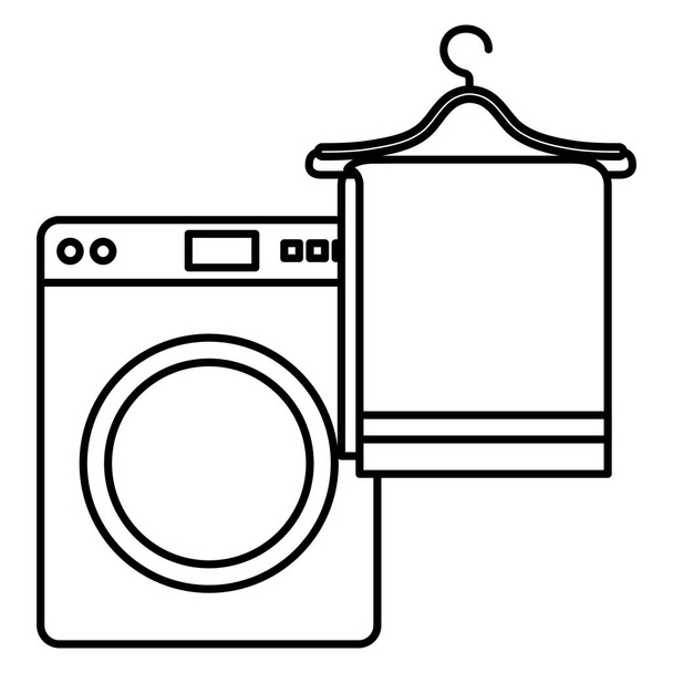 wash machine laundry service - Vector, Image