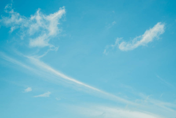 Fantastic soft white clouds against blue sky background - Fotografie, Obrázek