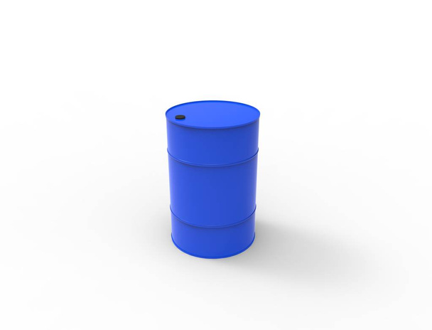 3D rendering of oil barrels isolated in white studio background. - Foto, Imagen