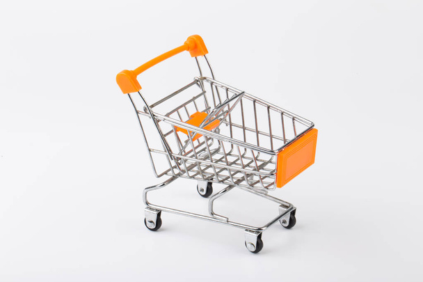 Shopping Cart Isolated On White - Valokuva, kuva