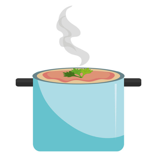 Mutfak tenceresi çorbası - Vektör, Görsel
