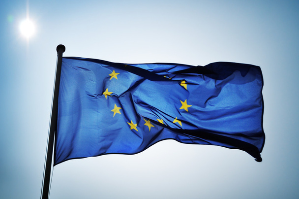 Ευρωπαϊκή σημαία - Φωτογραφία, εικόνα