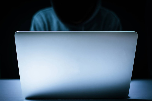 Hacker In Front Of The Computer - Foto, Imagem