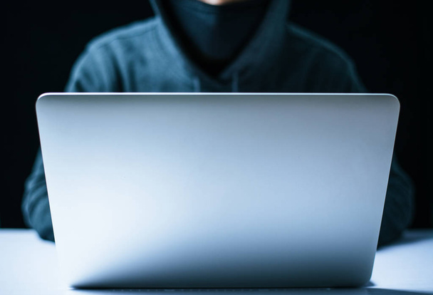 Hacker In Front Of The Computer - Φωτογραφία, εικόνα