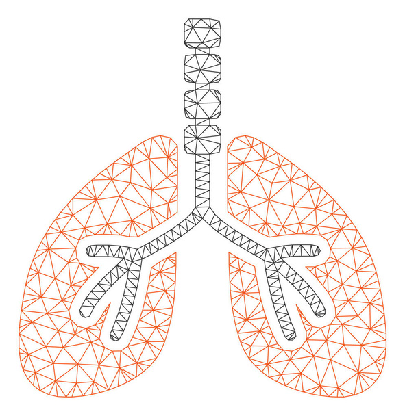 呼吸システム ポリゴン フレーム ベクトル メッシュ イラスト - ベクター画像