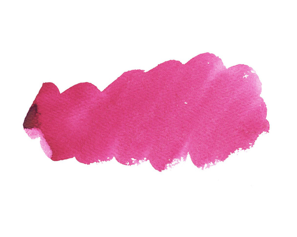 手描き水彩明るいピンクのブラシストローク。テキスト用スペース、デザイン要素、グリーティングカード、招待状 - 写真・画像