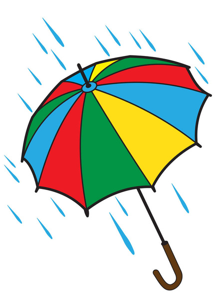 Bright open umbrella - Vettoriali, immagini