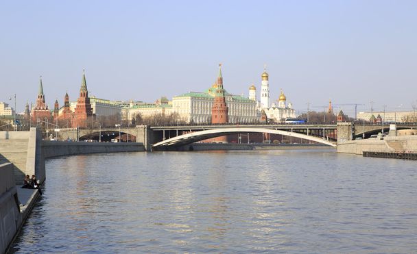 Large stone bridge over the Moscow river. - Photo, Image