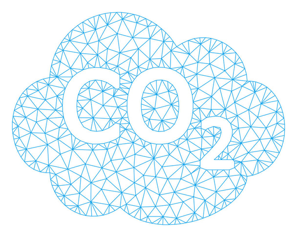Co2 Cloud Polygonal Frame Vector Mesh Illustration - ベクター画像