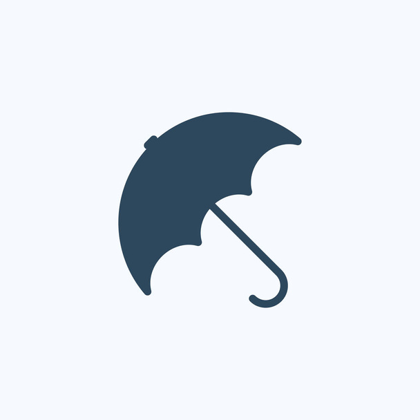 Fekete esernyő vonal ikon, vázlat vektor. - Vektor, kép