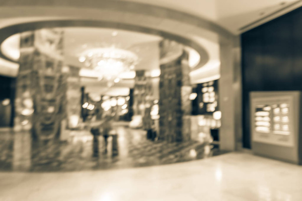 Hall d'arrière-plan flou avec panneau d'affichage numérique à l'hôtel américain
 - Photo, image