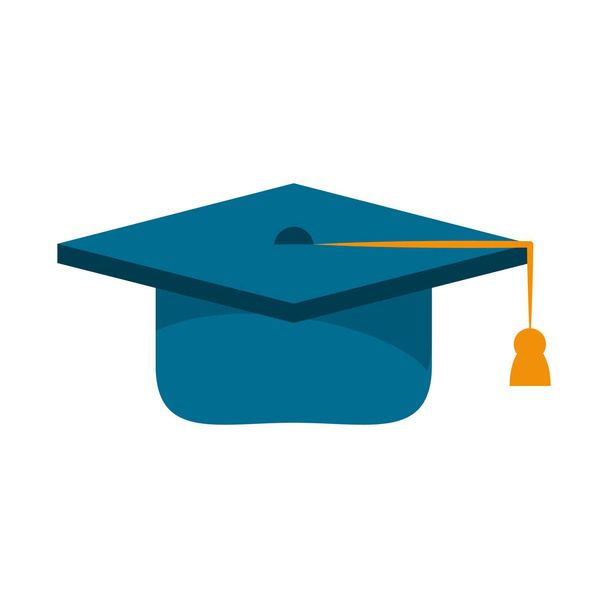 Graduation hat symbol isolated - Vector, Image