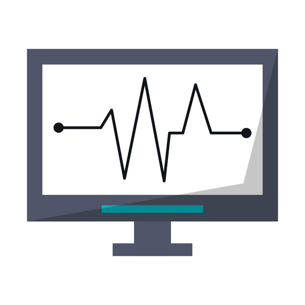 Heartbeat cardio monitor medical device - Vector, Imagen