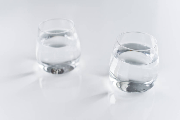 two glasses of clear water. - Valokuva, kuva