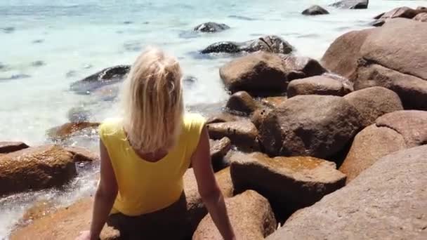 Woman at Praslin Seychelles - Footage, Video