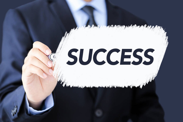 Businessman Writing Success Concept Text - Foto, imagen